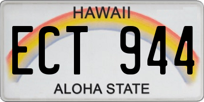 HI license plate ECT944