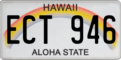 HI license plate ECT946