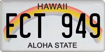 HI license plate ECT949