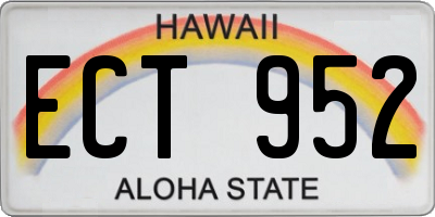 HI license plate ECT952