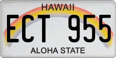HI license plate ECT955