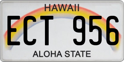 HI license plate ECT956