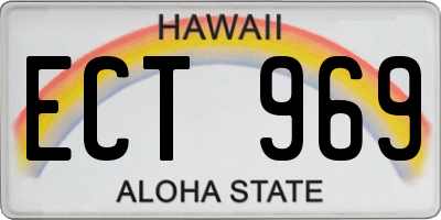 HI license plate ECT969