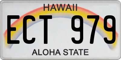 HI license plate ECT979