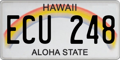 HI license plate ECU248