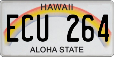 HI license plate ECU264