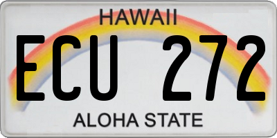 HI license plate ECU272