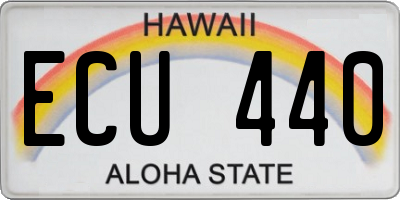 HI license plate ECU440