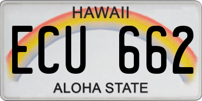 HI license plate ECU662