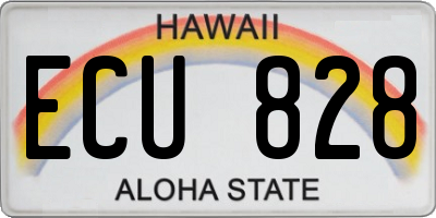 HI license plate ECU828