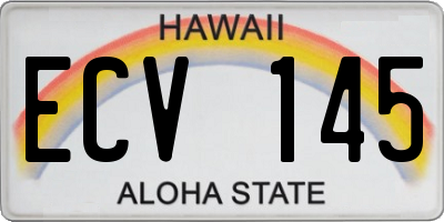HI license plate ECV145