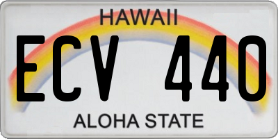 HI license plate ECV440