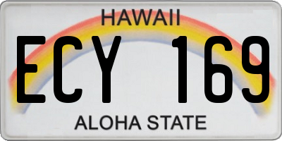 HI license plate ECY169