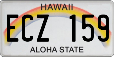 HI license plate ECZ159