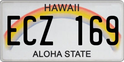 HI license plate ECZ169