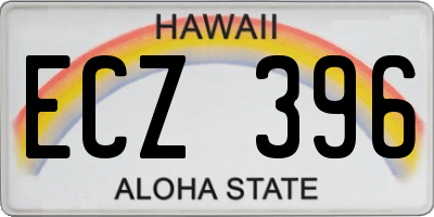 HI license plate ECZ396