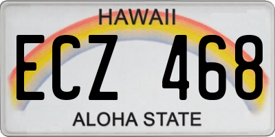 HI license plate ECZ468