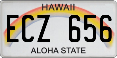 HI license plate ECZ656