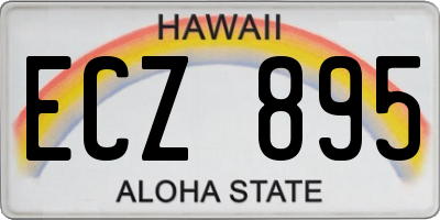 HI license plate ECZ895