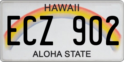 HI license plate ECZ902