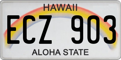 HI license plate ECZ903