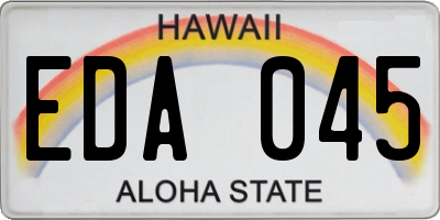 HI license plate EDA045
