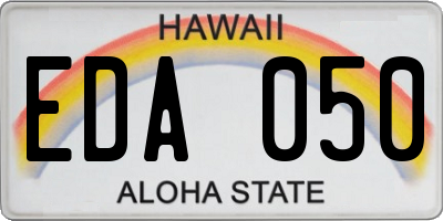 HI license plate EDA050