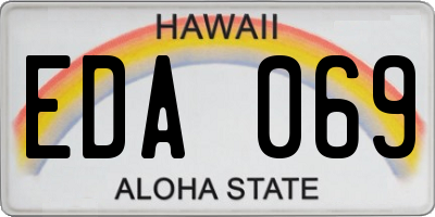 HI license plate EDA069
