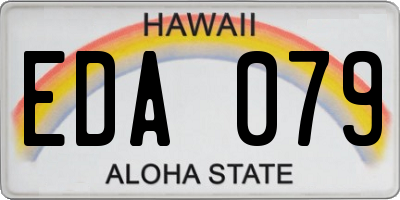 HI license plate EDA079