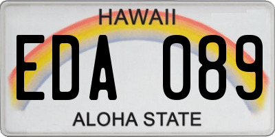 HI license plate EDA089