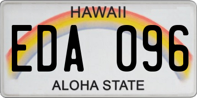 HI license plate EDA096