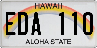 HI license plate EDA110