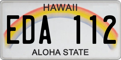 HI license plate EDA112