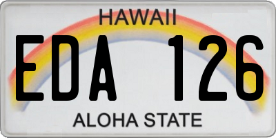HI license plate EDA126