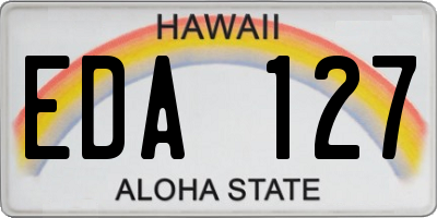 HI license plate EDA127