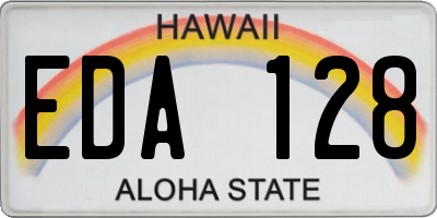 HI license plate EDA128