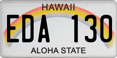 HI license plate EDA130
