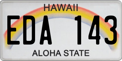HI license plate EDA143