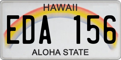 HI license plate EDA156