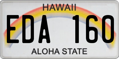 HI license plate EDA160