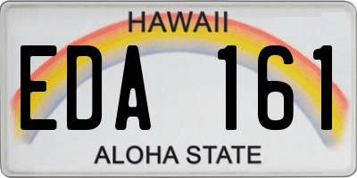 HI license plate EDA161