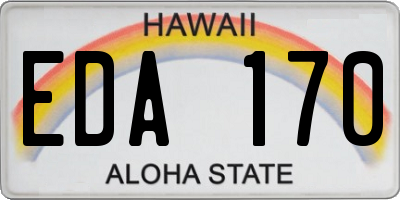 HI license plate EDA170