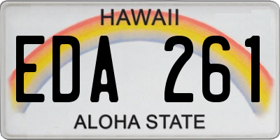 HI license plate EDA261