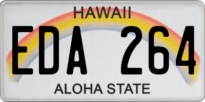 HI license plate EDA264