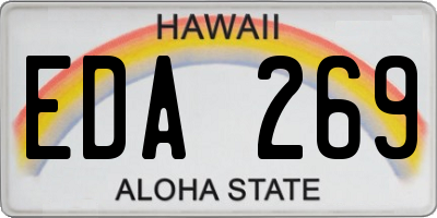 HI license plate EDA269