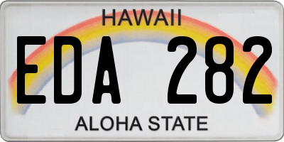 HI license plate EDA282