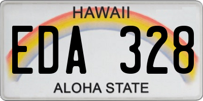 HI license plate EDA328