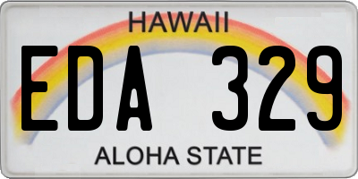 HI license plate EDA329