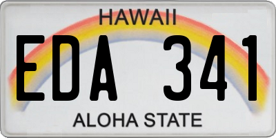 HI license plate EDA341