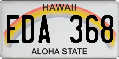 HI license plate EDA368